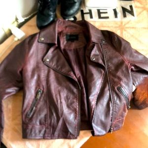 Blu Pepper Faux Leather Jacket